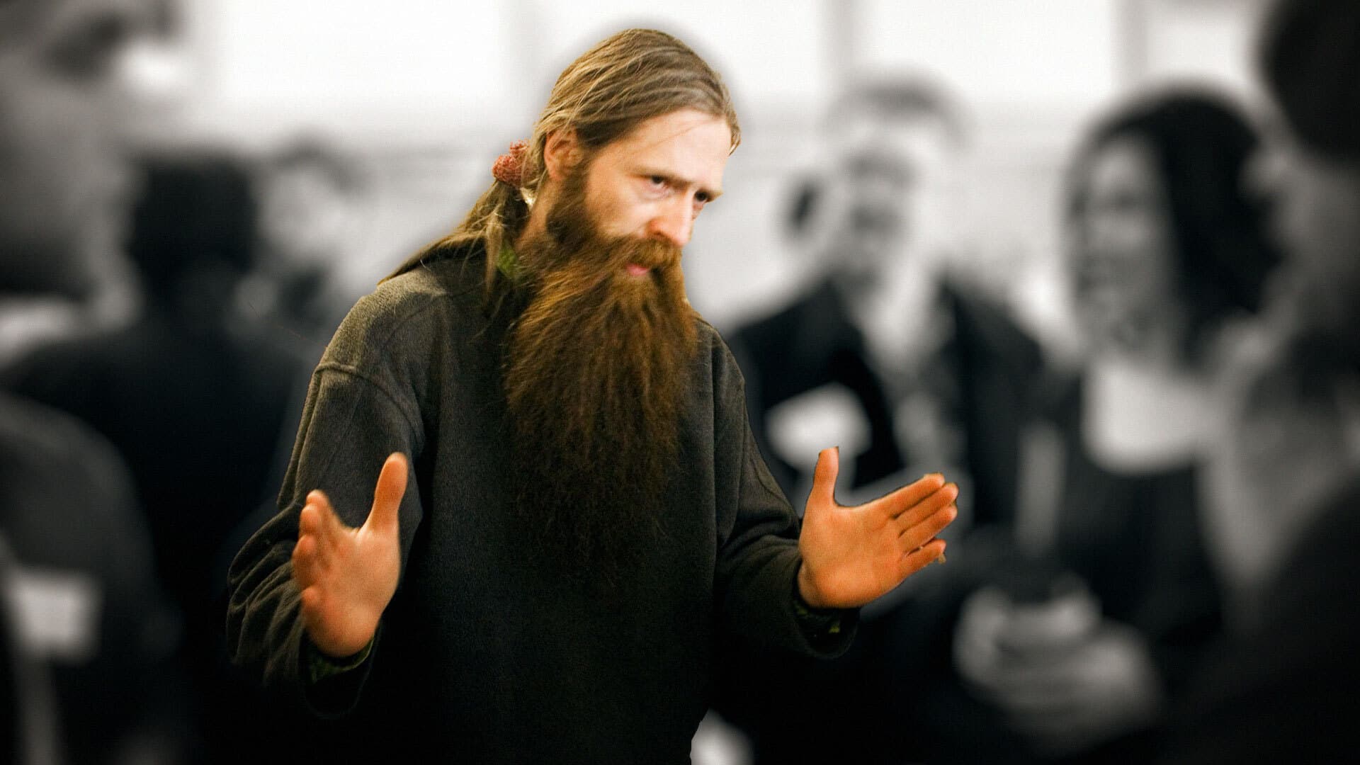 Dr. Aubrey de Grey lors d'une conférence scientifique sur la recherche en longévité